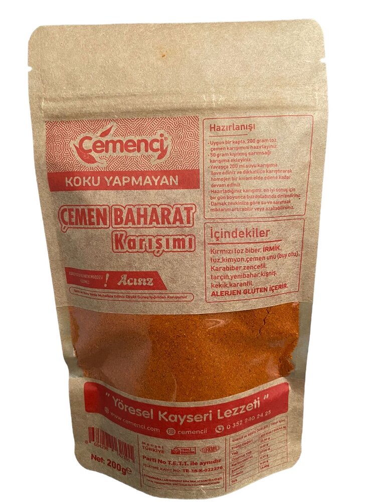 Acısız Koku Yapmayan Çemen (Toz Karışımı) 200 gr
