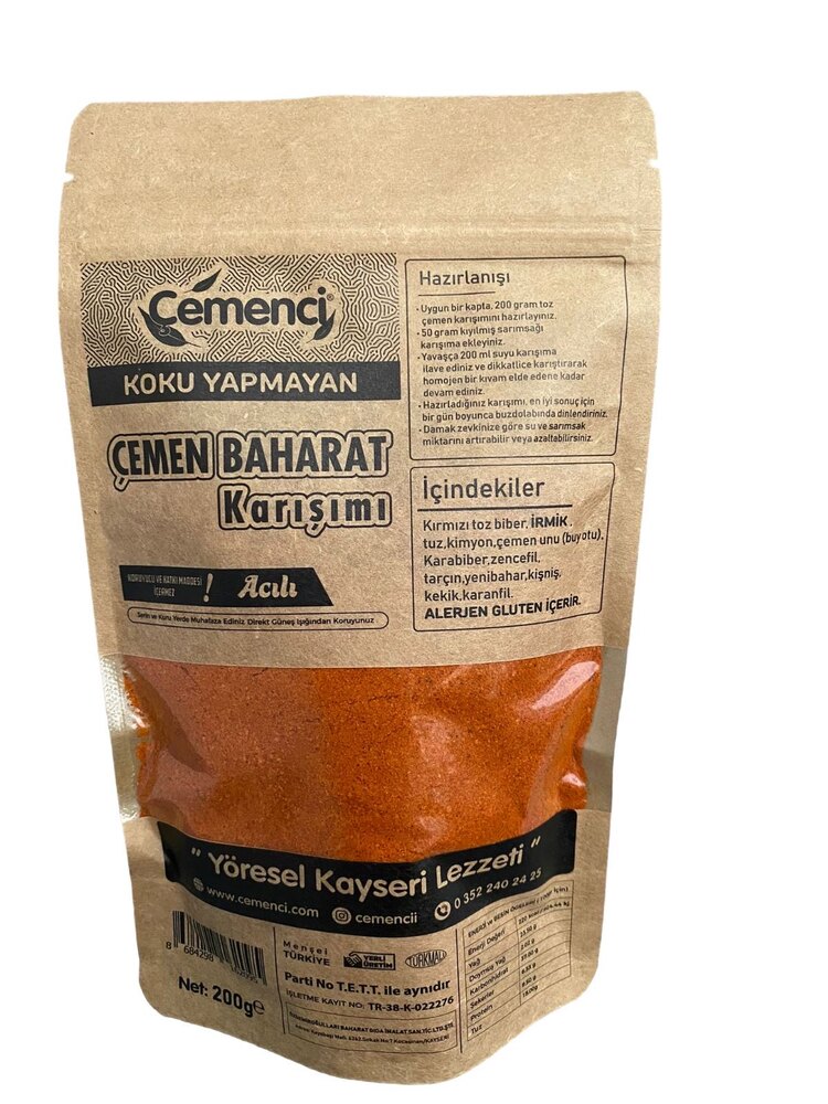 Acılı Koku Yapmayan Çemen (Toz karışımı) 200 gr