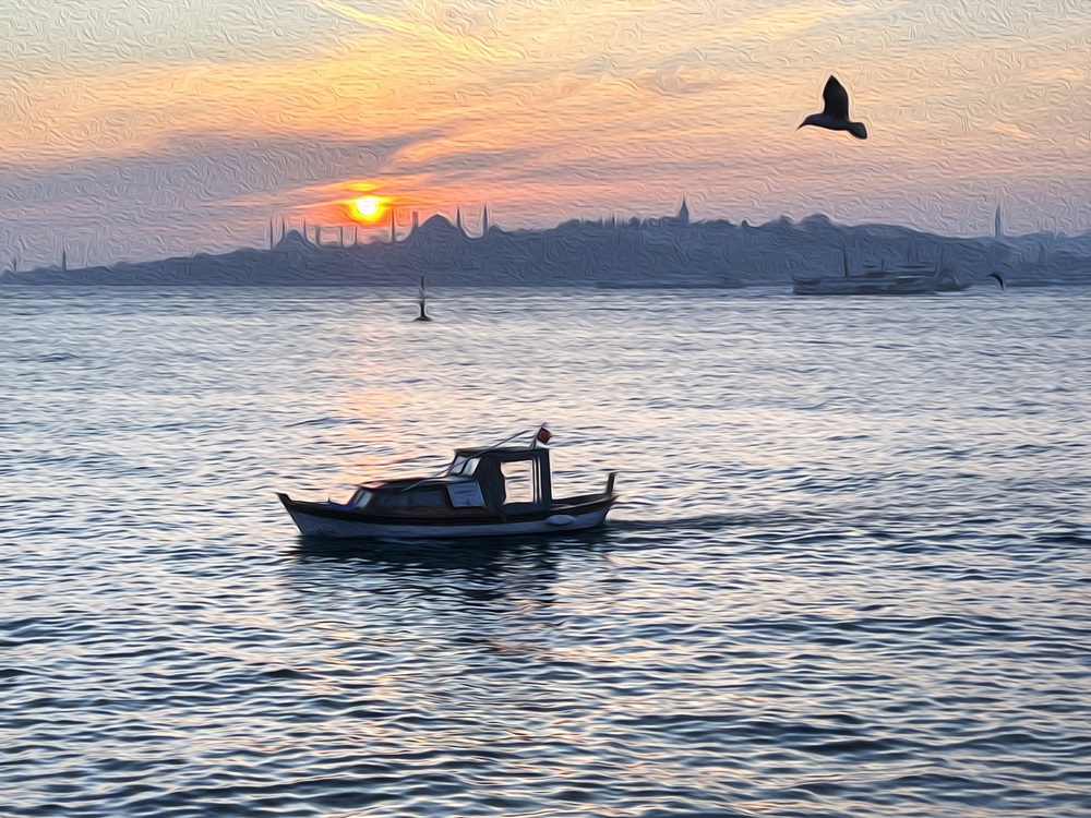 "Balıkçı Tekneleri I" isimli dijital eser