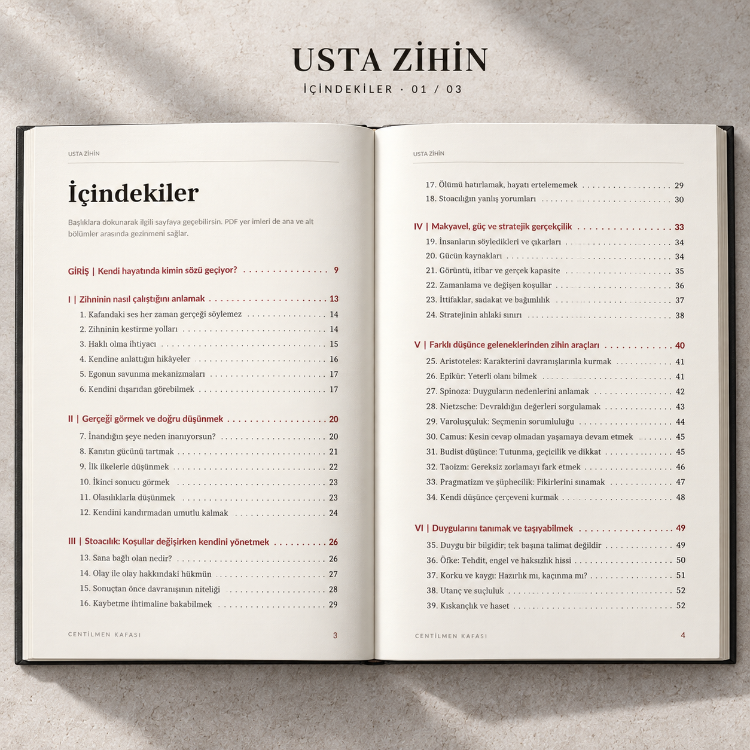 USTA ZİHİN - Düşünce, İrade, Soğukkanlılık ve Stratejik Yaşam Rehberi