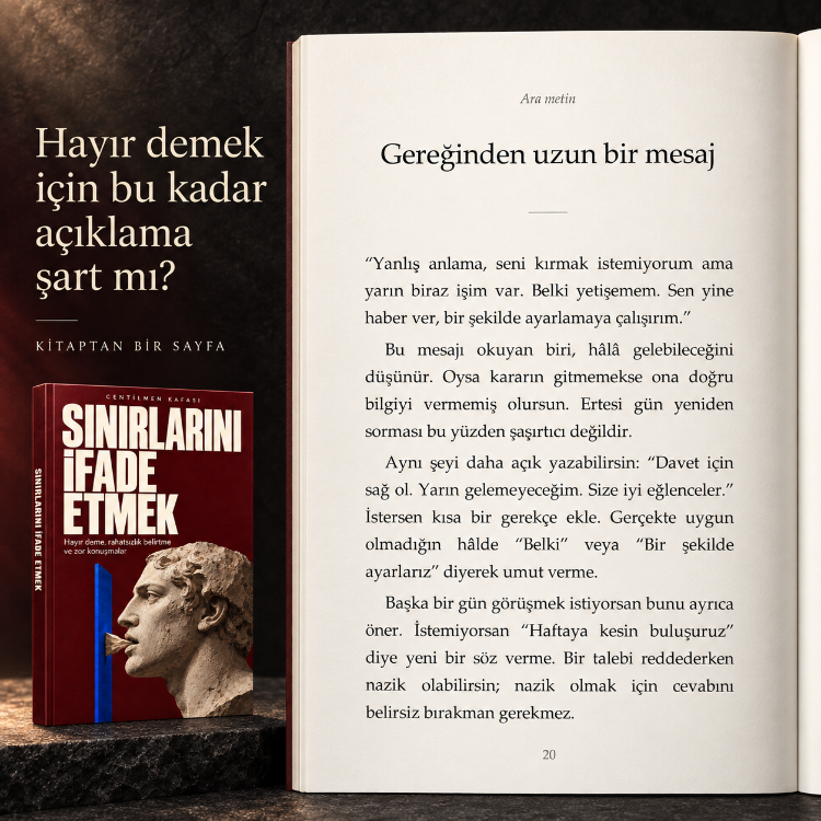 SINIRLARINI İFADE ETMEK - Hayır deme, rahatsızlık belirtme ve zor konuşmalar