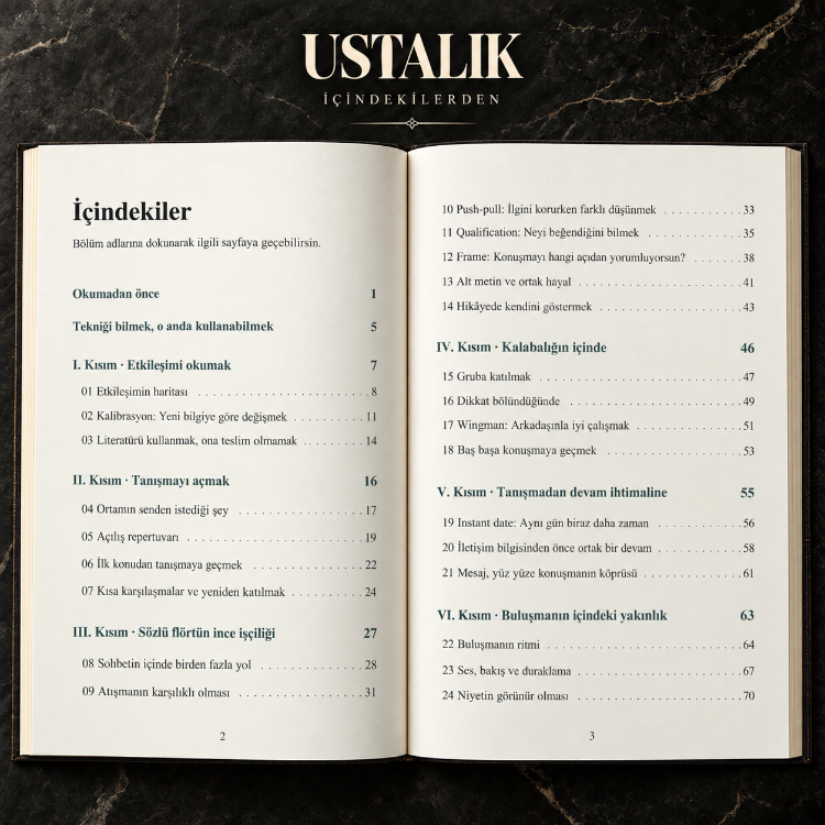 USTALIK — İleri Seviye Flört ve Pick-Up Rehberi