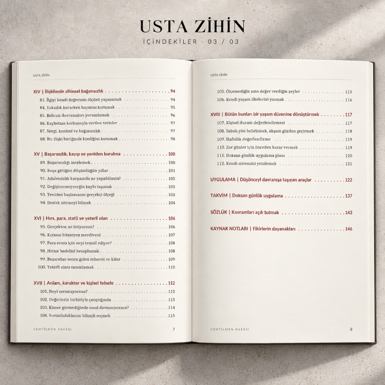 USTA ZİHİN - Düşünce, İrade, Soğukkanlılık ve Stratejik Yaşam Rehberi
