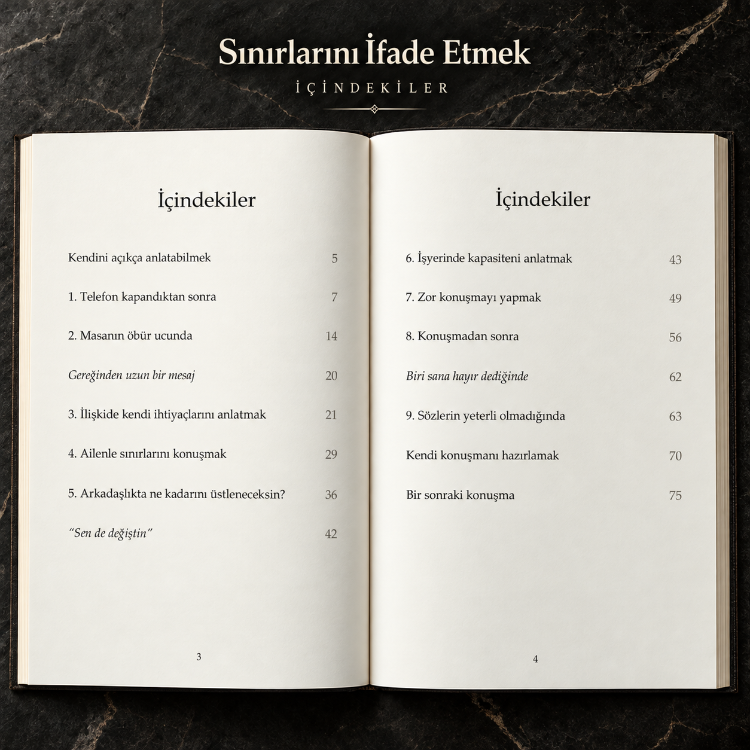 SINIRLARINI İFADE ETMEK - Hayır deme, rahatsızlık belirtme ve zor konuşmalar