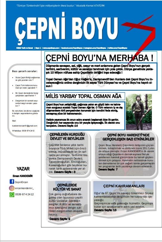 Çepni Boyu Dergisi 1. Sayı