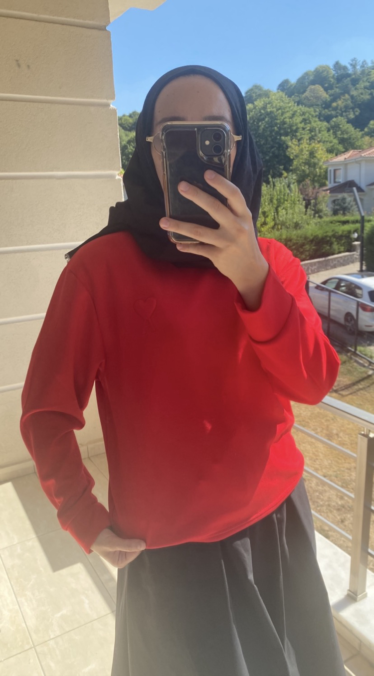 Ami Kirmizi oysho kumas sweatshirt