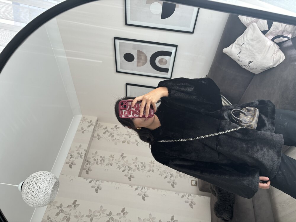 Massi siyah peluş sweat