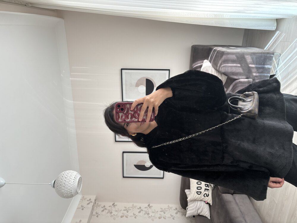 Massi siyah peluş sweat