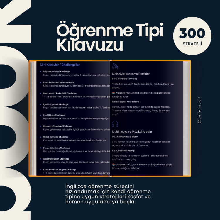 1. Keşfet  Nasıl daha hızlı öğrendiğinizi bulun. (Öğrenme Tipi Kılavuzu)