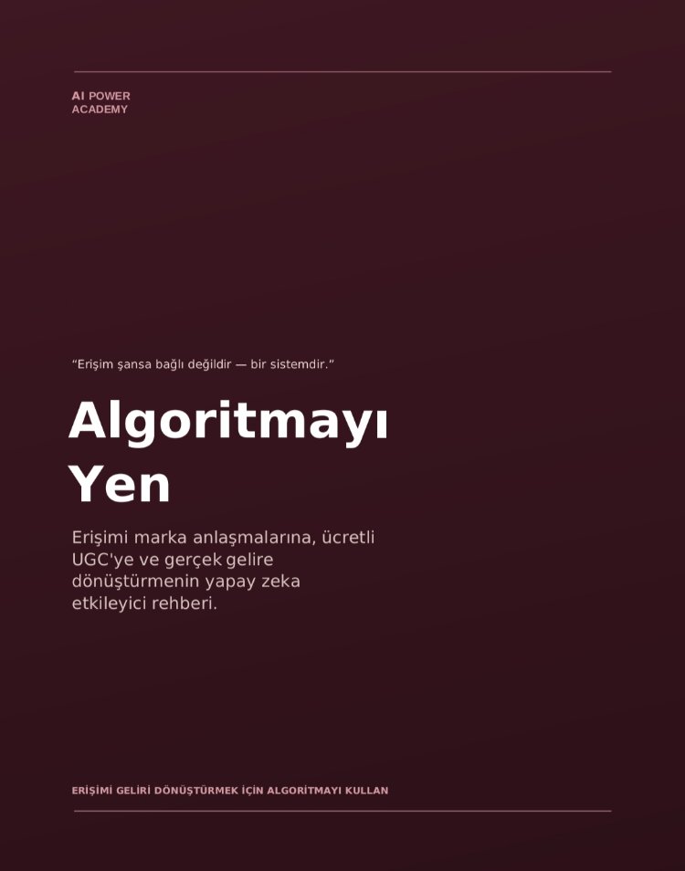Yapay Zeka ile Algoritmayı Yen