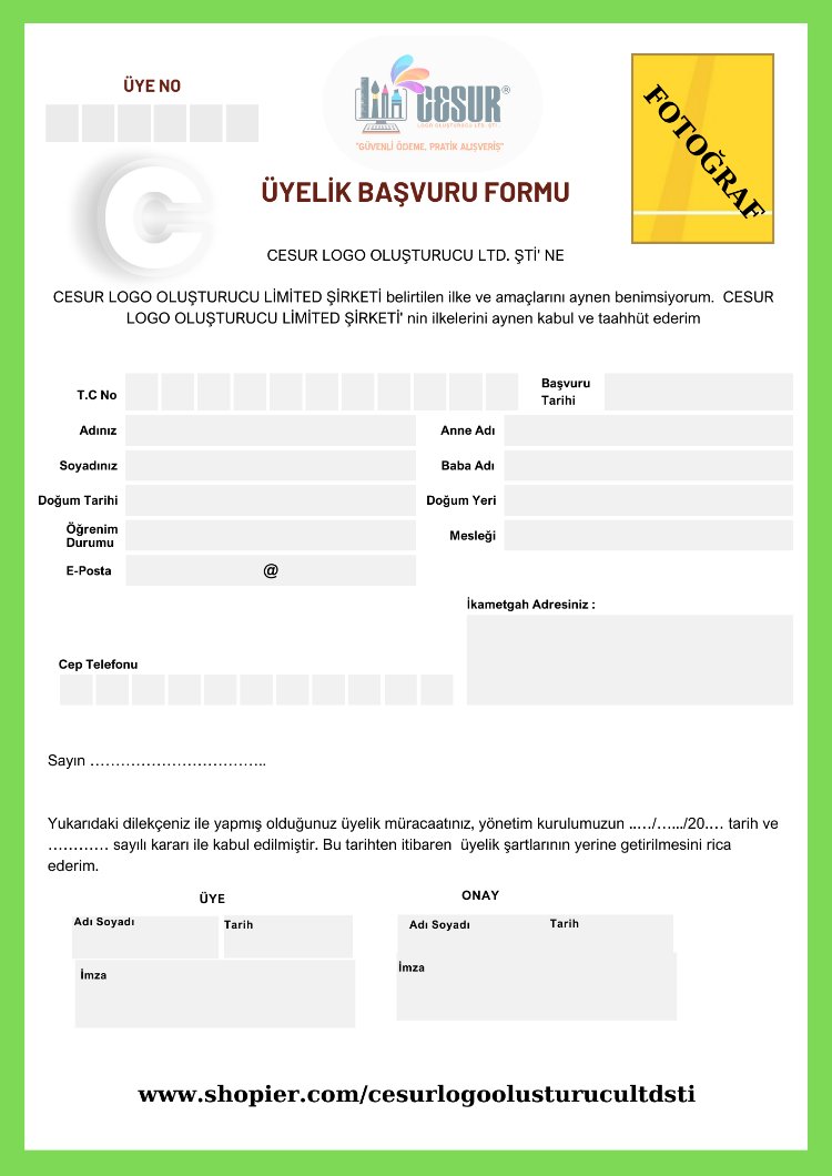 ÜYELİK BAŞVURUSU