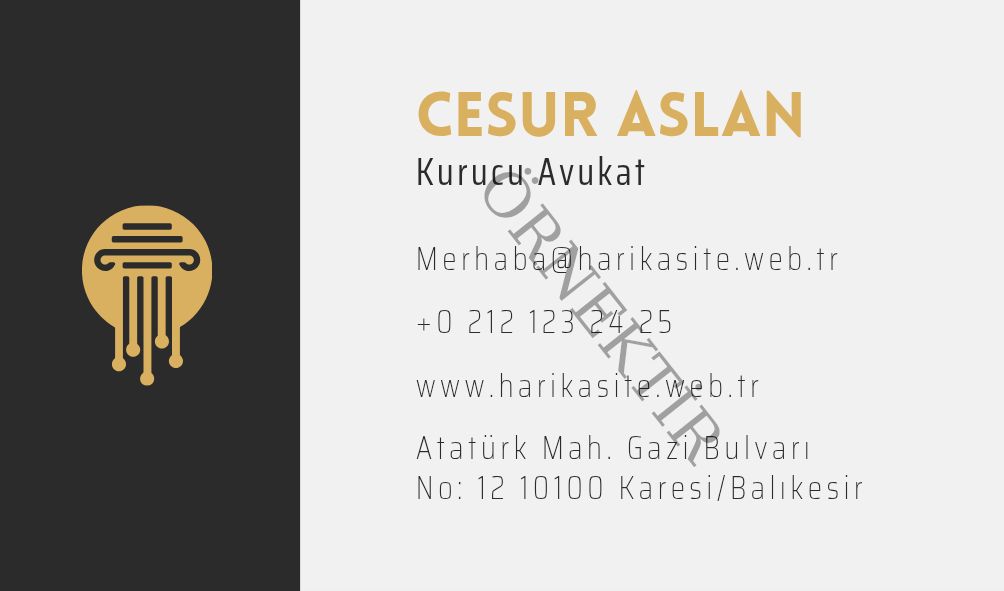 KİŞİYE ÖZEL KARTVİZİT TASARIMI 