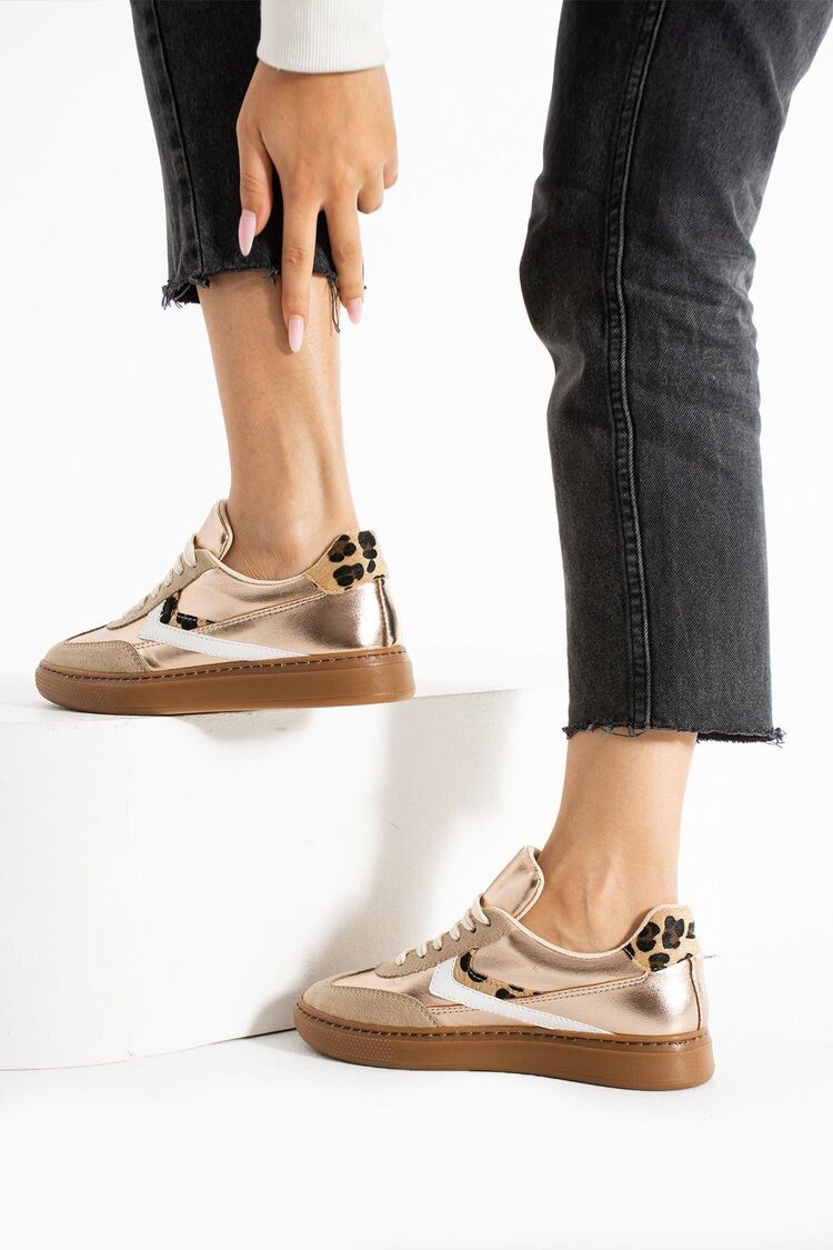 Kadın Gold Sneaker Spor Ayakkabı 5588