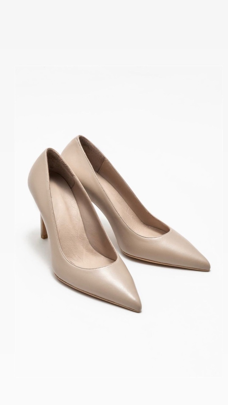 Kadın Bej Topuklu Stiletto Ayakkabı