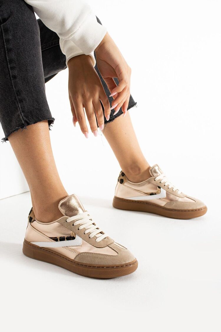 Kadın Gold Sneaker Spor Ayakkabı 5588