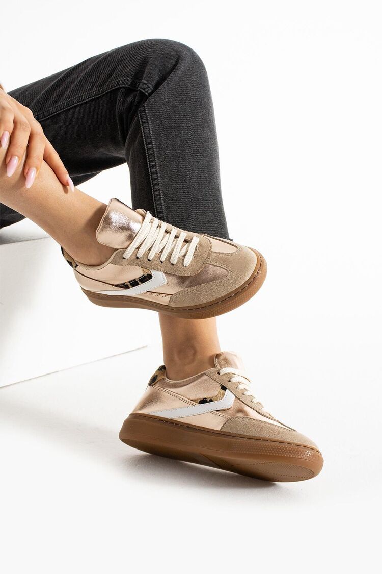Kadın Gold Sneaker Spor Ayakkabı 5588