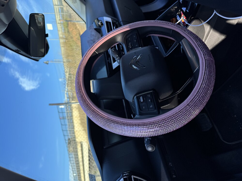 Pembe Full Taşlı Direksiyon Kılıfı