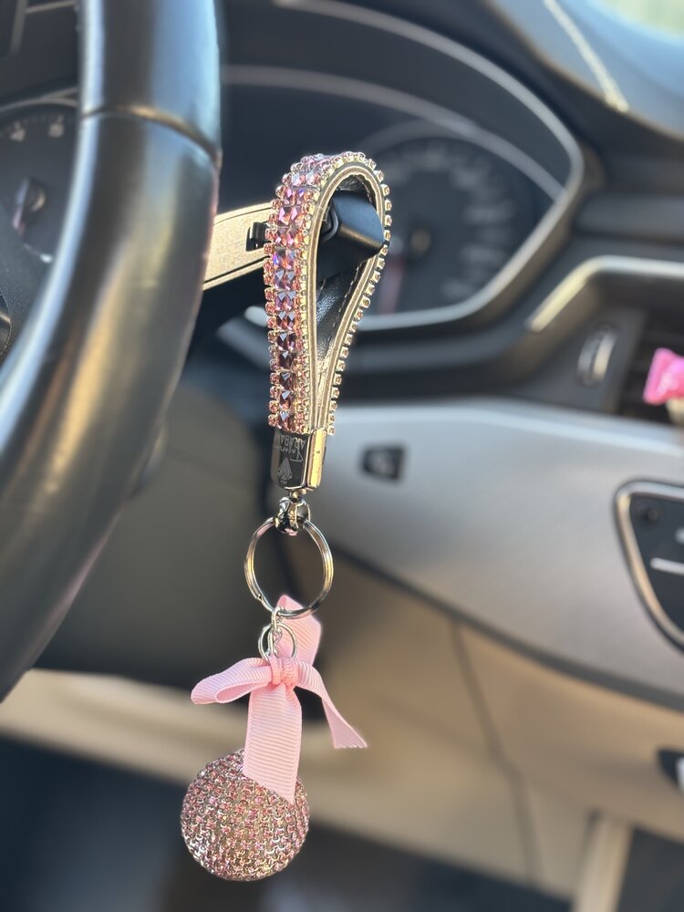 Swarovski Pembe Anahtarlık