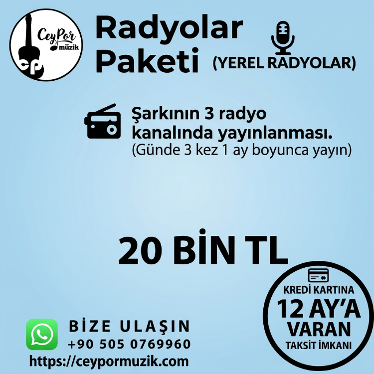 3 YEREL RADYO YAYINI PAKETİ