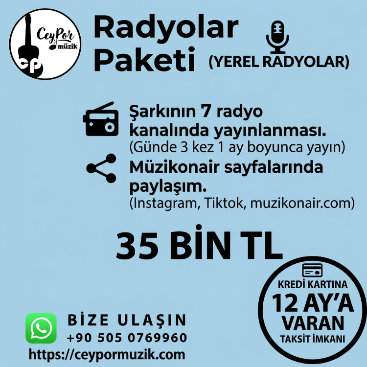 7 YEREL RADYO YAYINI PAKETİ