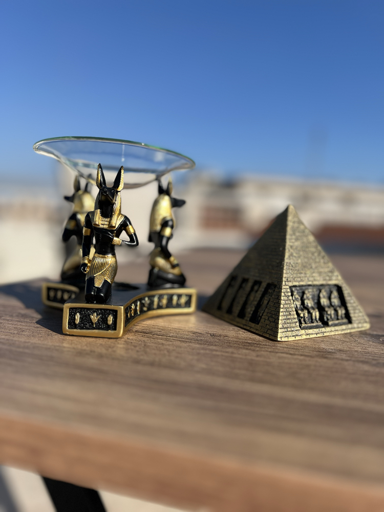 Antik Mısır Buhurdanlık ve Piramit Set