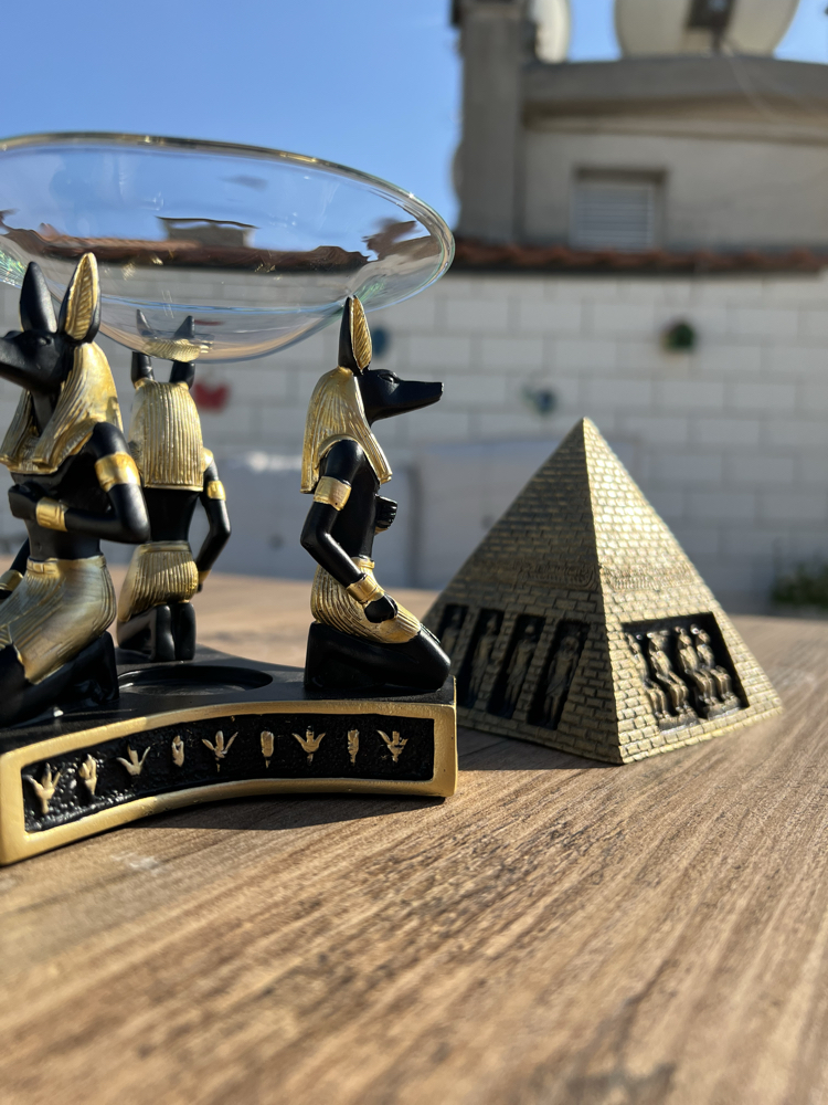 Antik Mısır Buhurdanlık ve Piramit Set