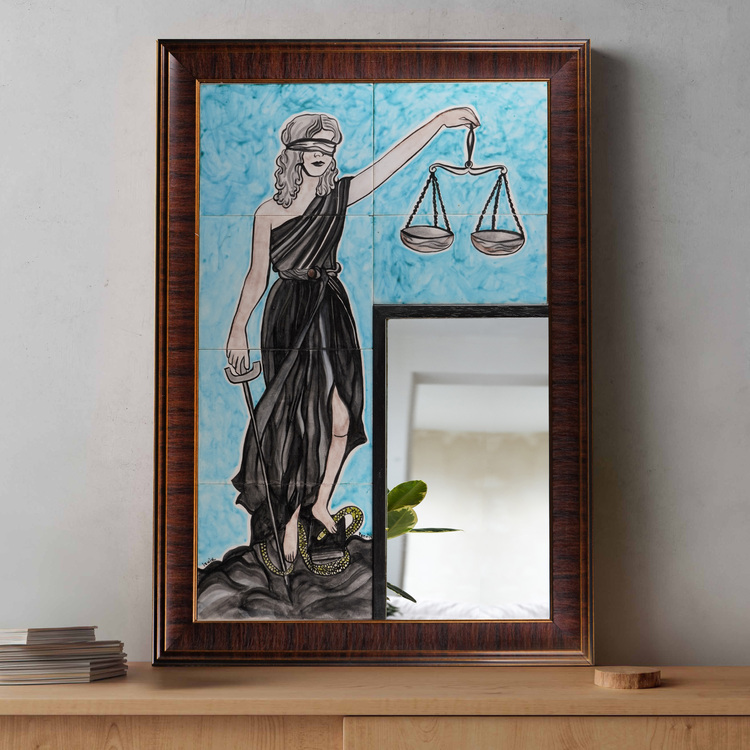 El Yapımı İznik Çini Pano – Themis Deseni