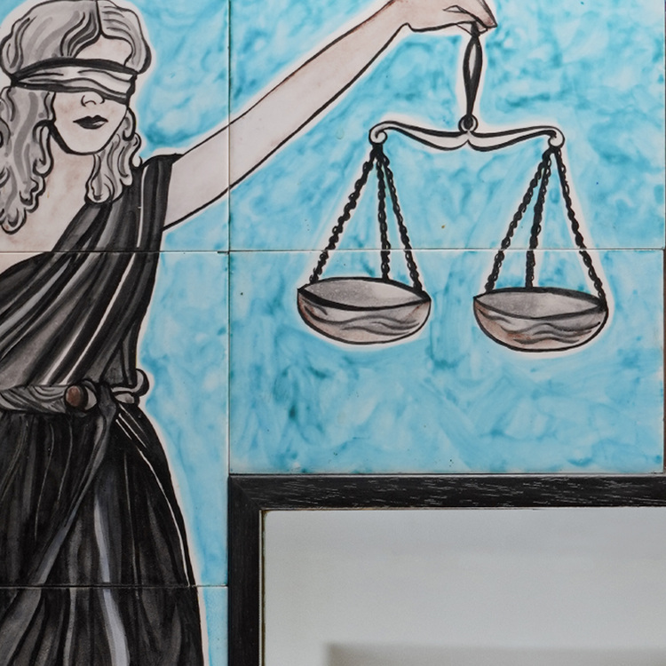 El Yapımı İznik Çini Pano – Themis Deseni