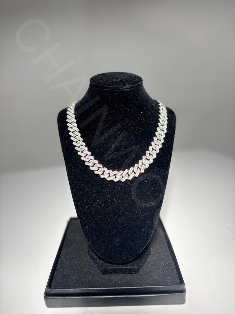 Çentikli Cuban Chain Kolye 14mm