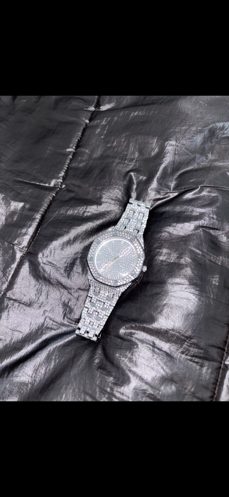 Iced Out Saat Beyaz