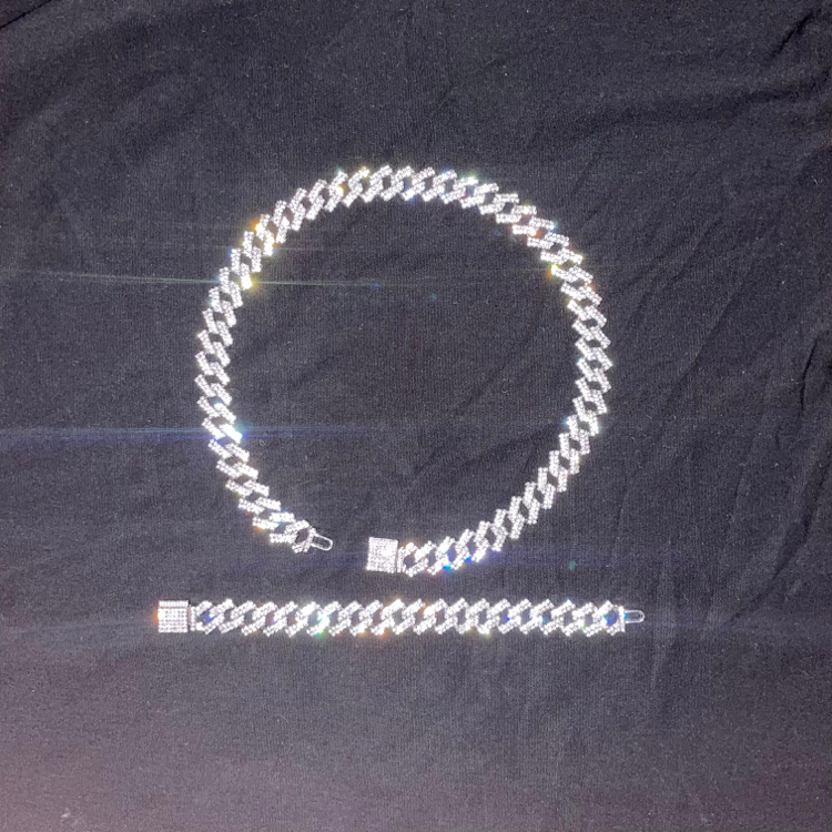 Çentikli Cuban Chain Set