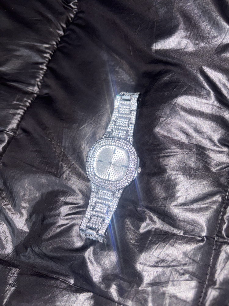 Iced Out Saat Beyaz-2