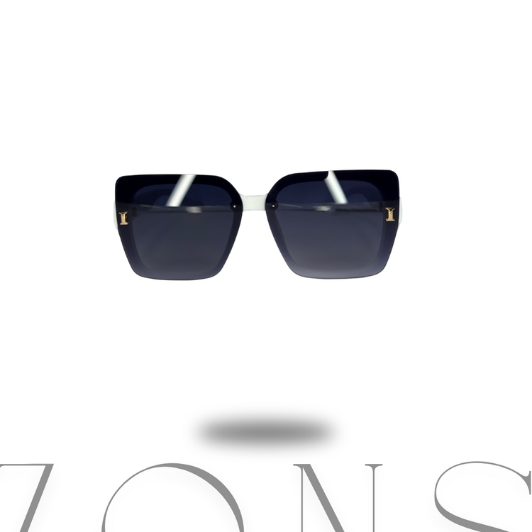 Hermes Model Lüks Kare Güneş Gözlüğü  Altın H Logosu  Siyah Lens beyaz