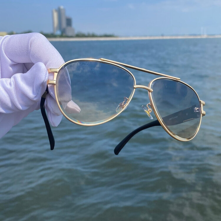 Premium Aviator Güneş Gözlüğü - Altın Metal Çerçeve