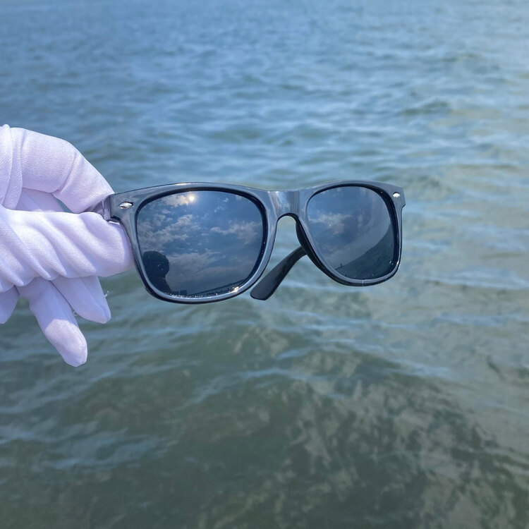 Klasik Wayfarer Güneş Gözlüğü - Parlak Siyah Çerçeve - Siyah Cam - Unisex
