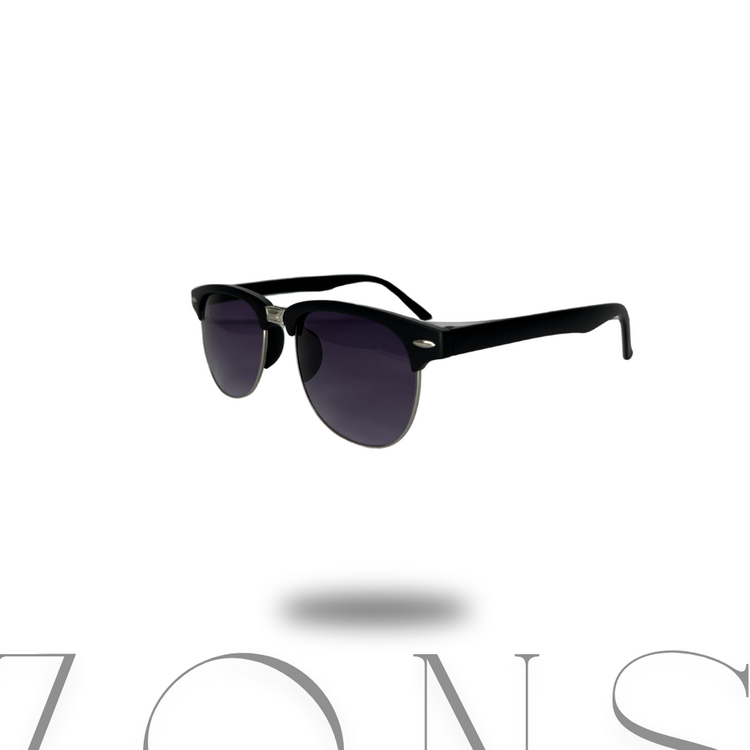 Ray-Ban Clubmaster Tarzı Retro Güneş Gözlüğü  Siyah Çerçeve  Mor Lens