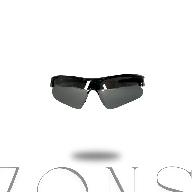 Oakley Style Spor Performans Güneş Gözlüğü  Aynalı Gri Lens  Siyah Çerçeve