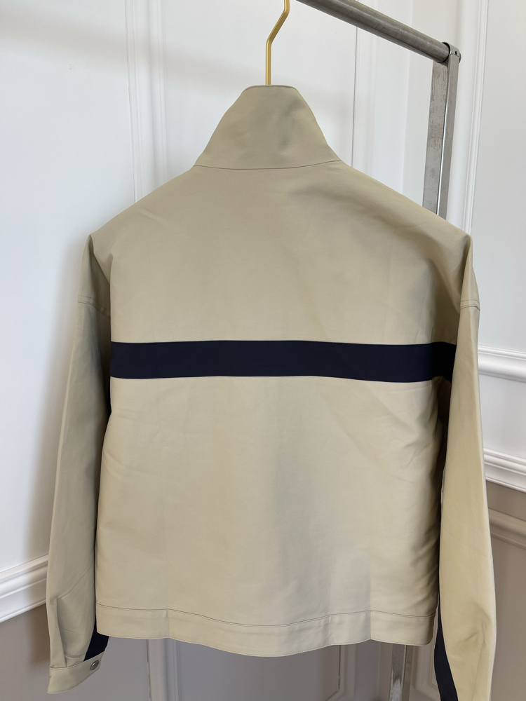 Saint Laurent Jacket In Cotton Mastic (S)