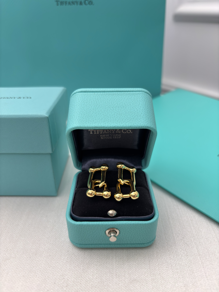 Tiffany HardWear Gold Küpe Kutulu
