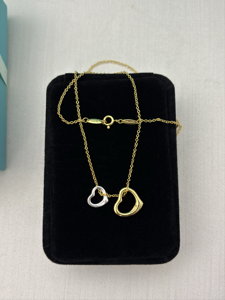 Tiffany Heart İkili Silver-Gold Kolye