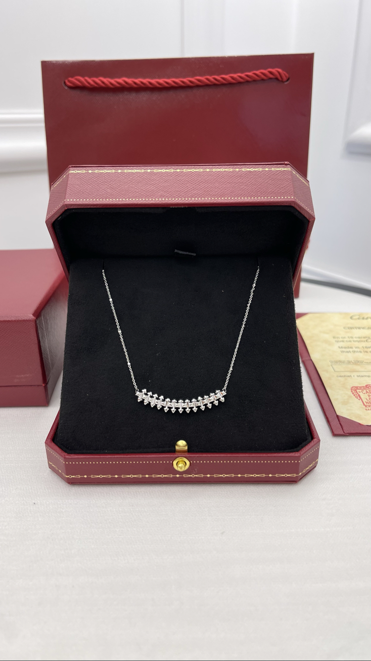 Cartier Clash Medium Silver Kolye Kutulu