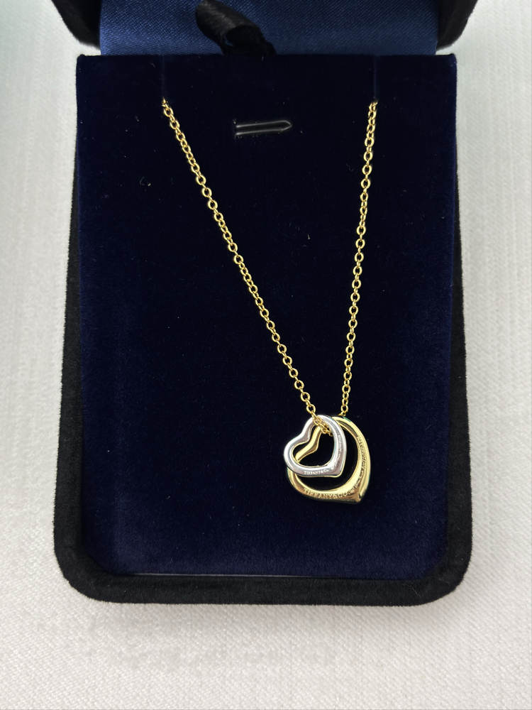 Tiffany Heart İkili Silver-Gold Kolye