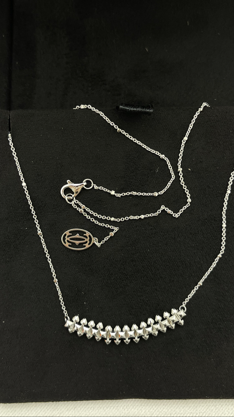 Cartier Clash Medium Silver Kolye Kutulu