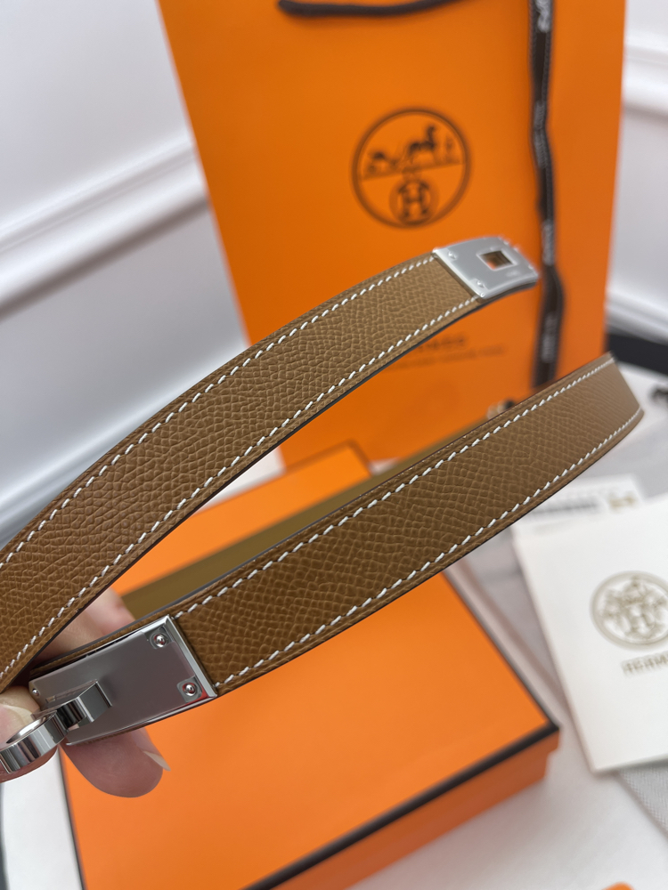 Hermes Kelly Belt Gold-Silver Kutulu