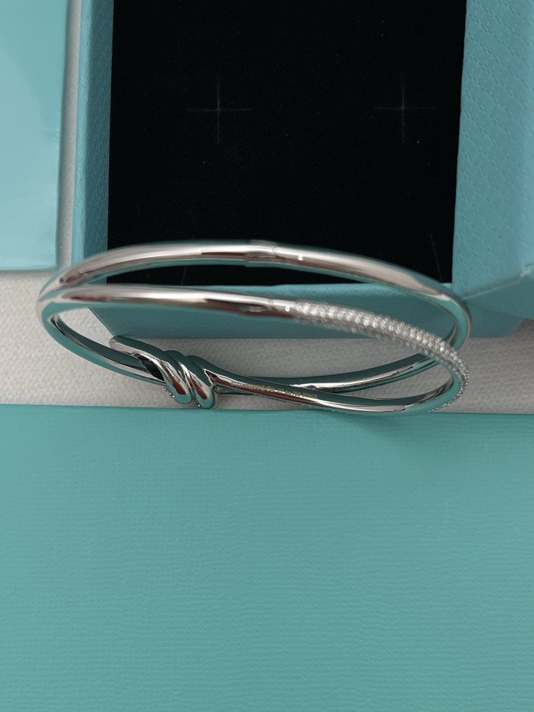 Knot Double Row Taşlı Silver Bilezik Kutulu