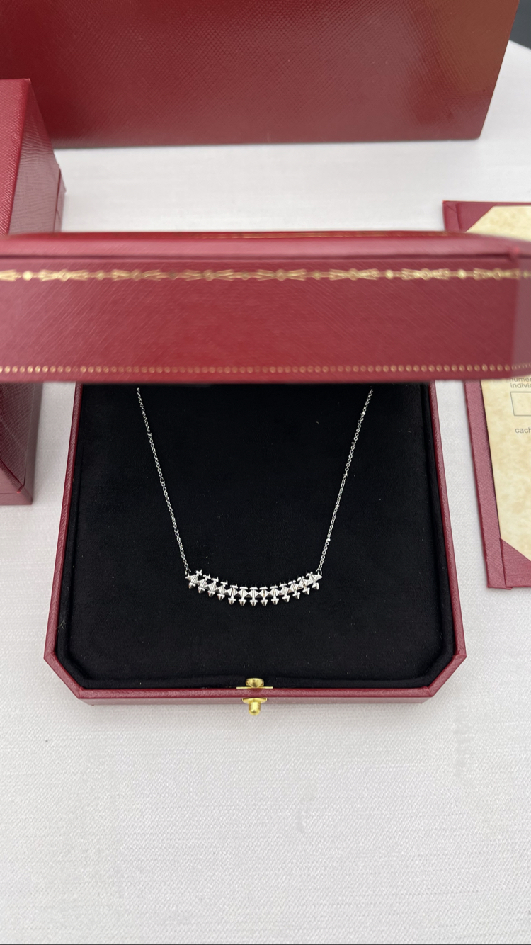 Cartier Clash Medium Silver Kolye Kutulu