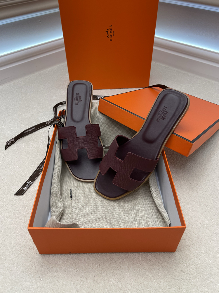 Hermes Oran Terlik Bordo Epson Deri