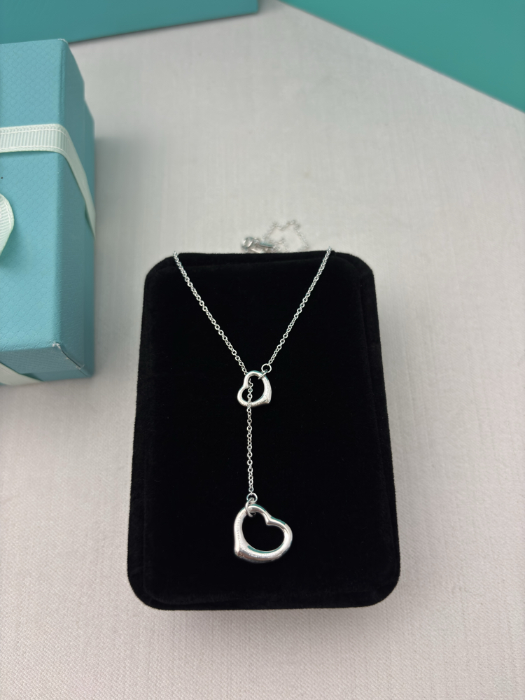 Tiffany Heart İkili Silver Kolye