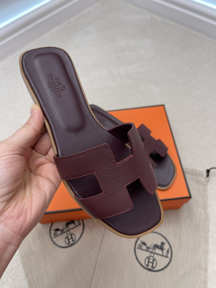 Hermes Oran Terlik Bordo Epson Deri