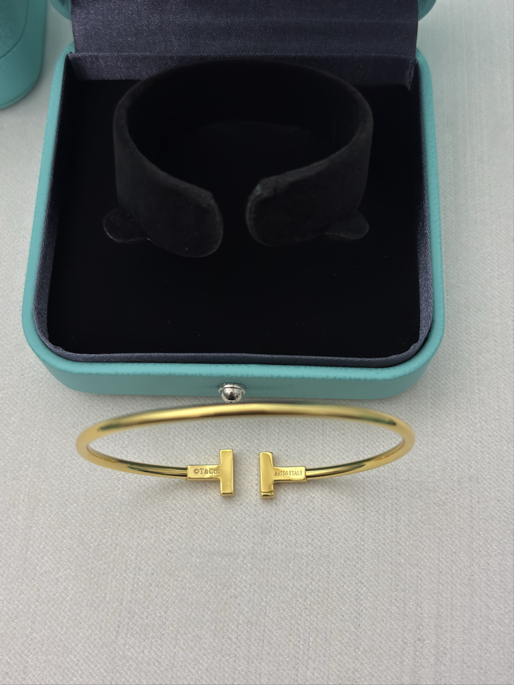 Tiffany T Gold Taşlı Bileklik